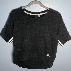 Cropped short sleeve adidas sweatshirt
